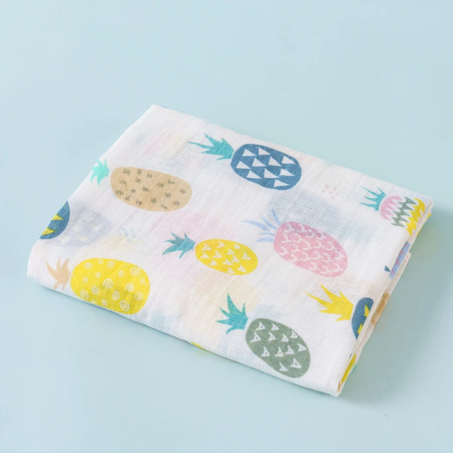 Baby Swaddle Blanket Cotton Soft 2 Layer Muslin Newborn Summer Blankets Quick Dry Kids Bath Towel Baby Stroller Blanket Cover