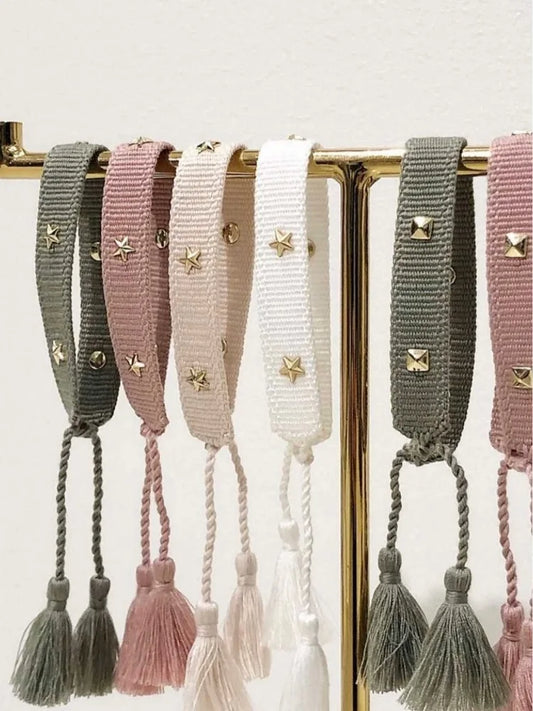 Woven Friendship Bracelet For Women With Saying C'EST LA VIE Summer Stackable Jewelry