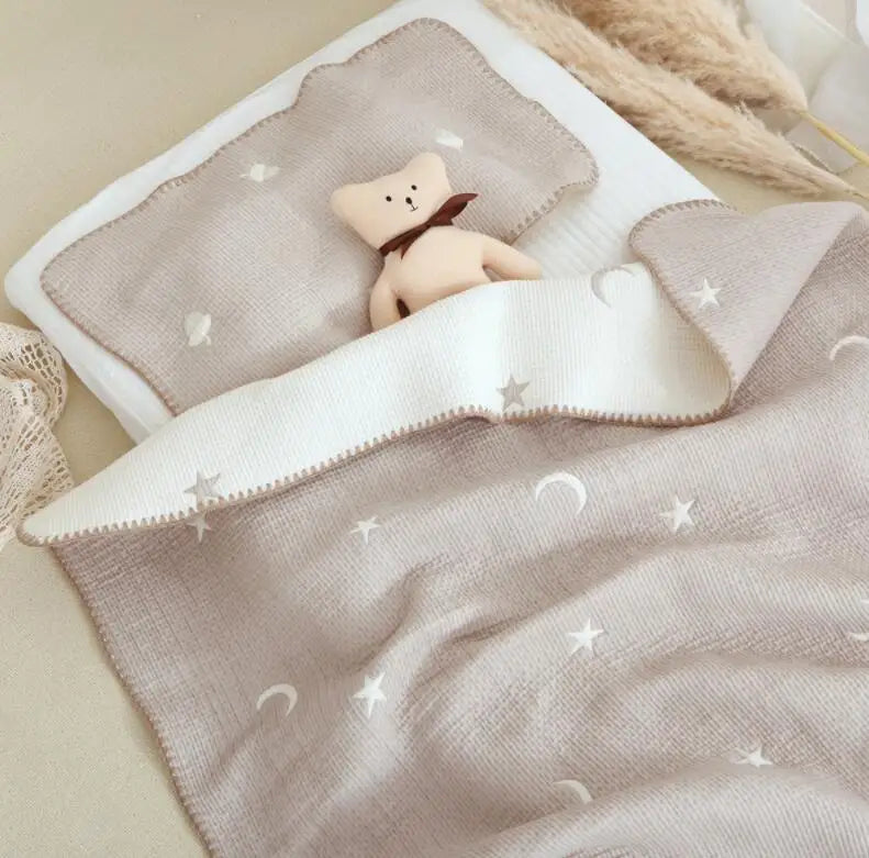 Baby Blanket Newborn Swaddle Wrap Sofa Throw Blankets Soft Breathable 100% Cotton Stroller Crib Receiving Blanket Bedding Quilt
