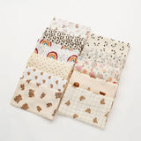 Baby Cotton Muslin Swaddle Blanket Floral/Animal Print Stroller Blanket Infant Diaper Newborn Receiving Blanket