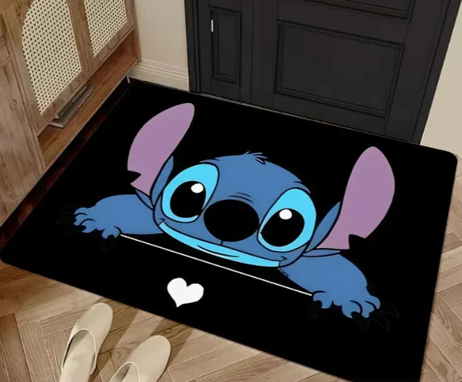 1pc Stitch Welcome Doormat Vibrant Floral Design Perfect for Home Entry Bedroom and Bathroom Doors Easy To Clean Hand Wash Only