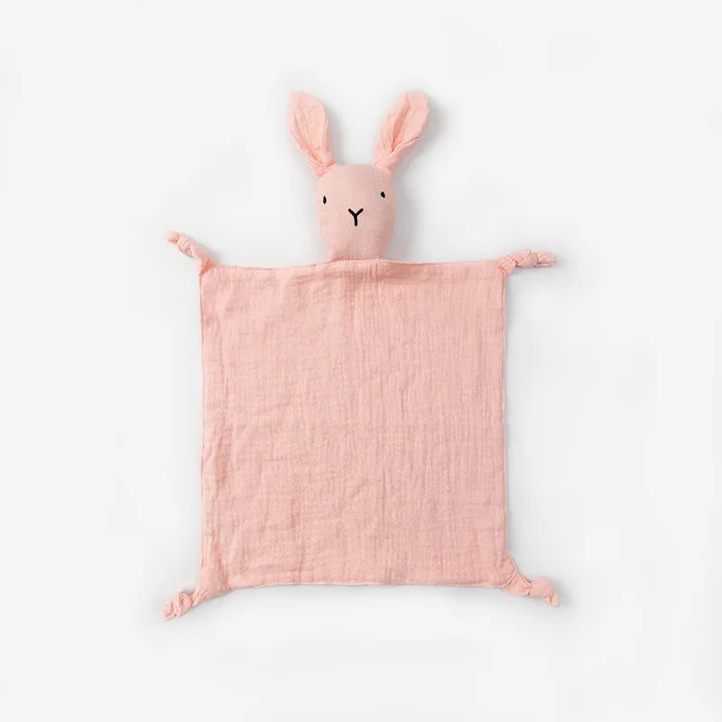Baby Cotton Muslin Comfortable Blanket Cute Infant Kids Sleep Appease Towel Children Rabbit Saliva Scarf Gauze Blankets
