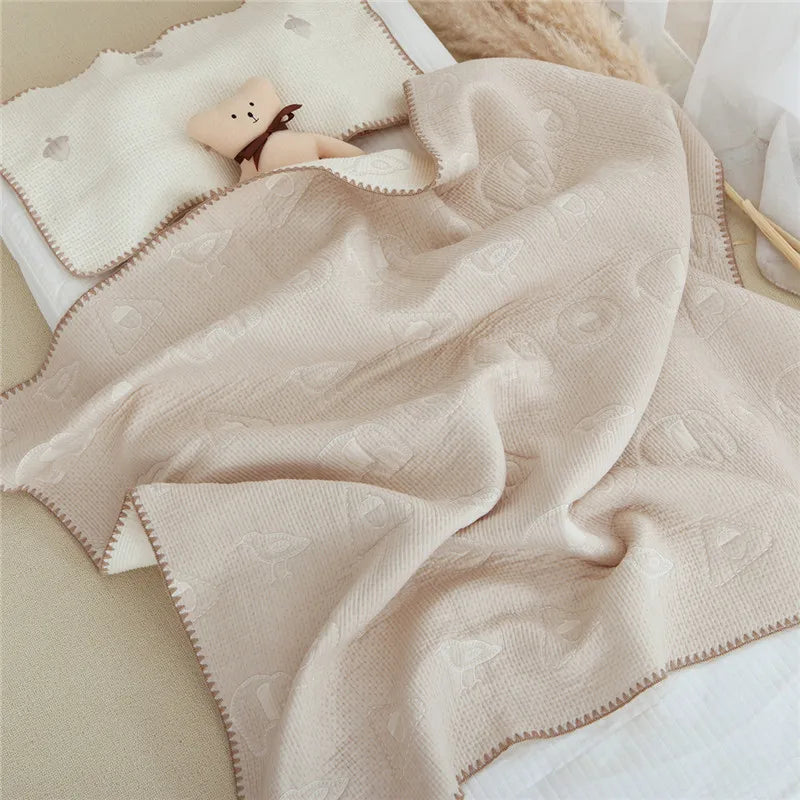 Baby Blanket Newborn Swaddle Wrap Sofa Throw Blankets Soft Breathable 100% Cotton Stroller Crib Receiving Blanket Bedding Quilt