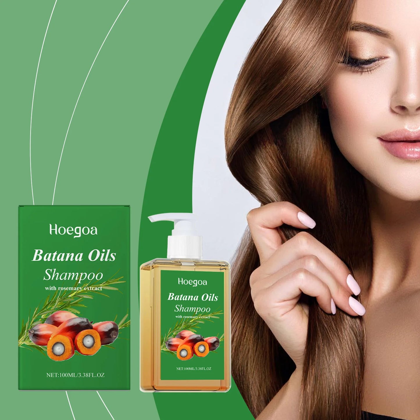 Batana Oil Shampoo Hair Growth Moisturizing Gloss Enhancing Softening Long Lasting Scent Remove Loose Dandruff Flakes Hair Care