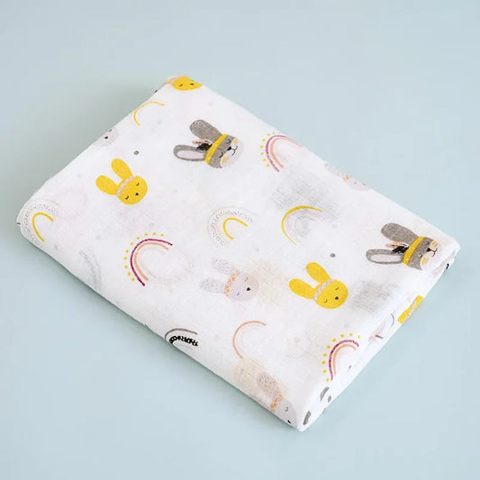 Baby Swaddle Blanket Cotton Soft 2 Layer Muslin Newborn Summer Blankets Quick Dry Kids Bath Towel Baby Stroller Blanket Cover
