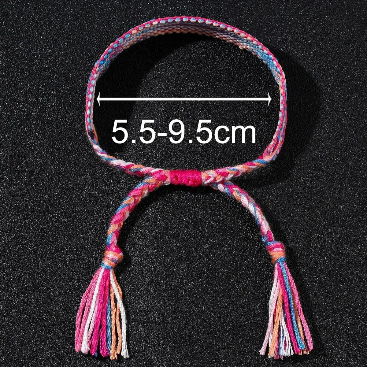 12Pcs Bohemia Nepal Woven Friendship Bracelets Adjustable String Friendship Bracelets with a Sliding Knot Closure for Women Girl