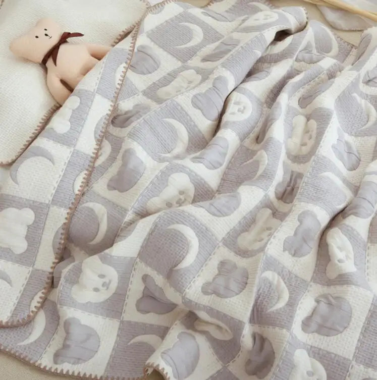 Baby Blanket Newborn Swaddle Wrap Sofa Throw Blankets Soft Breathable 100% Cotton Stroller Crib Receiving Blanket Bedding Quilt