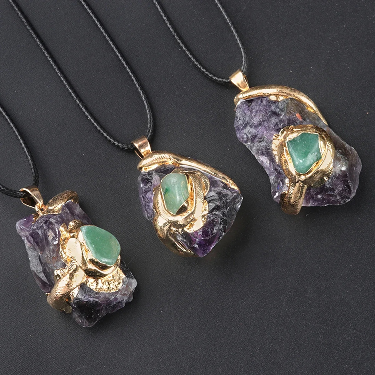 Necklace Pendant Natural Stone Rough Stone Necklace Pendant Withohut Chain For Jewelry Making DIY Necklace Accessory