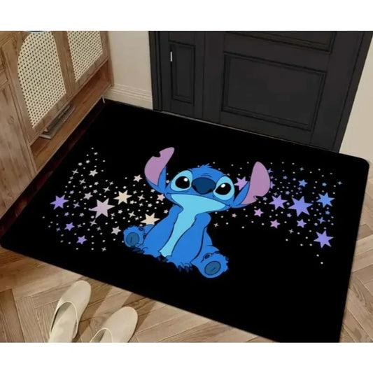 1pc Stitch Welcome Doormat Vibrant Floral Design Perfect for Home Entry Bedroom and Bathroom Doors Easy To Clean Hand Wash Only