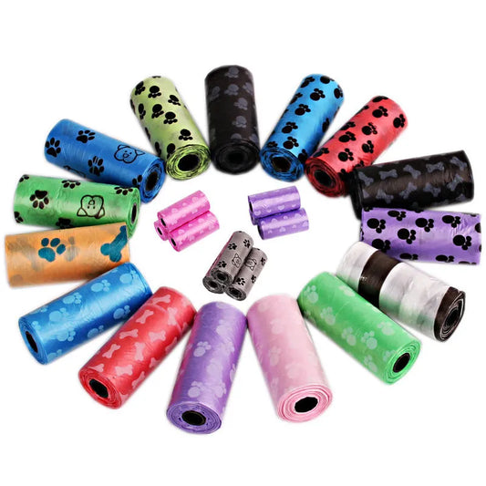 New Dog Poop Bag for Dog Pets Waste Garbage Bags Carrier Biodegradable Clean-up BagWaste Pick Up Clean Bag for Dog