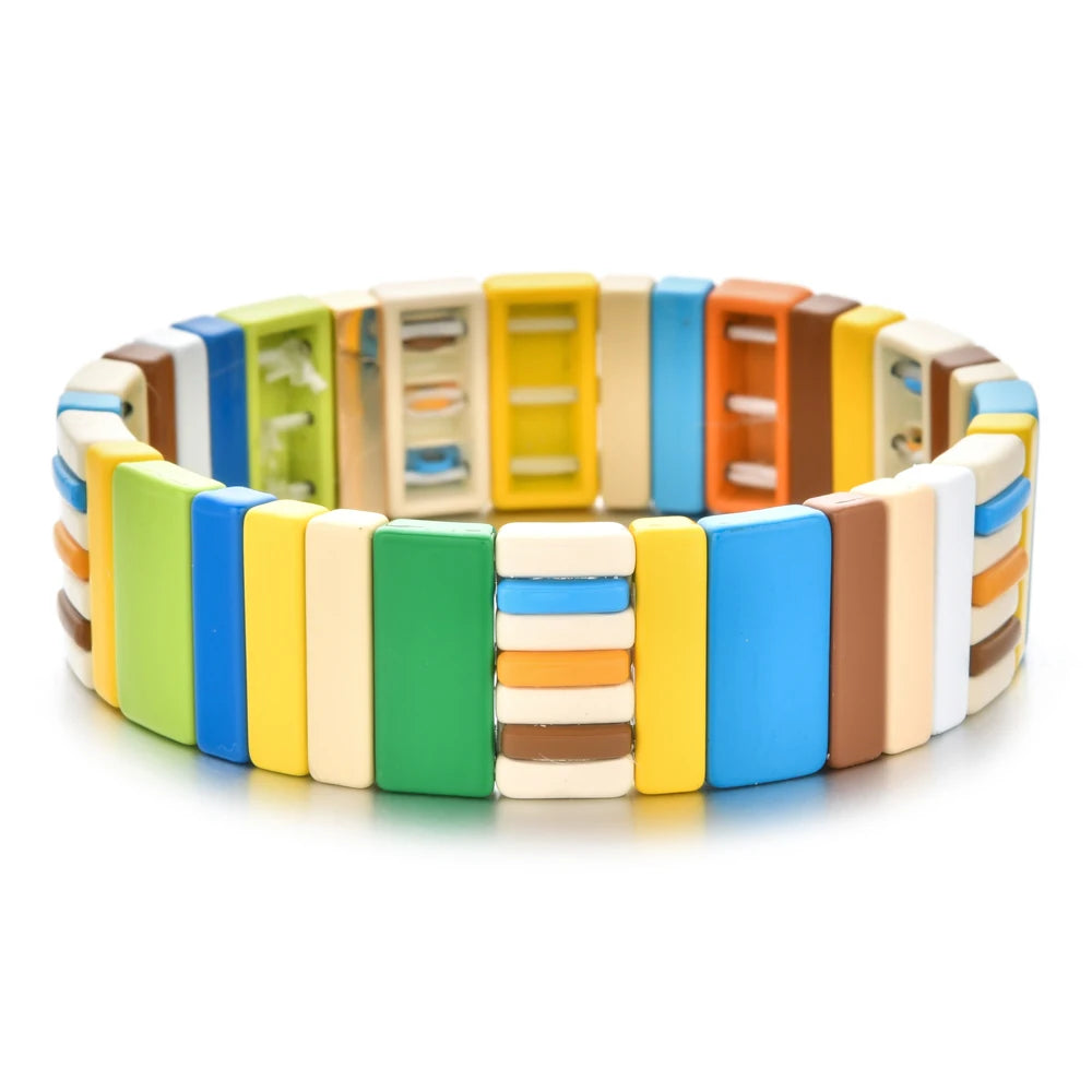 Boho Bracelet Friendship Bracelets For Women Rainbow Jewelry Boho Summer Pulseiras Mujer Tile Beads Bracelet