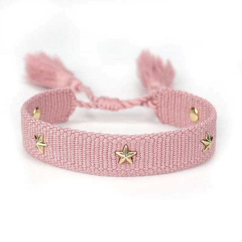 Woven Friendship Bracelet For Women With Saying C'EST LA VIE Summer Stackable Jewelry