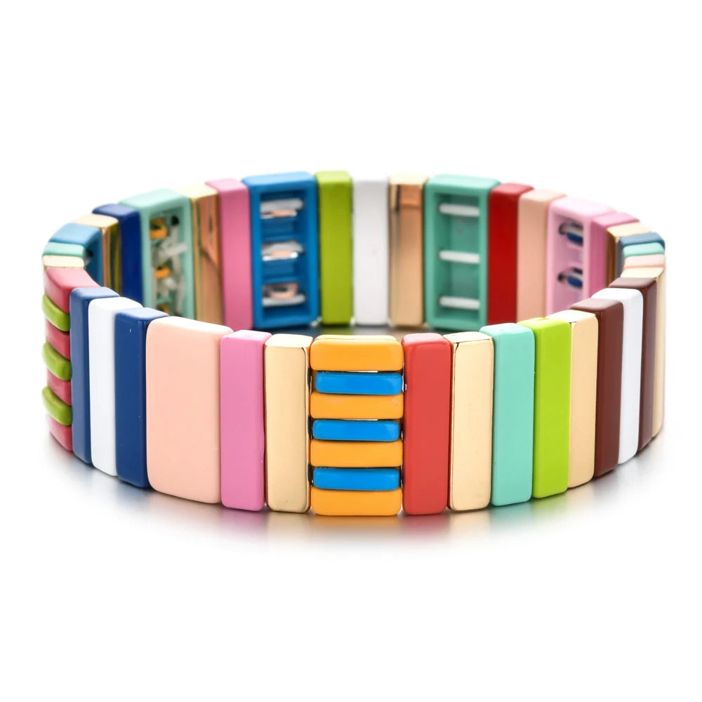 Boho Bracelet Friendship Bracelets For Women Rainbow Jewelry Boho Summer Pulseiras Mujer Tile Beads Bracelet