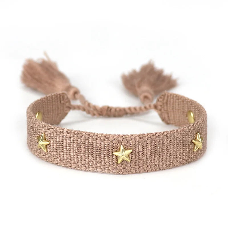 Woven Friendship Bracelet For Women With Saying C'EST LA VIE Summer Stackable Jewelry