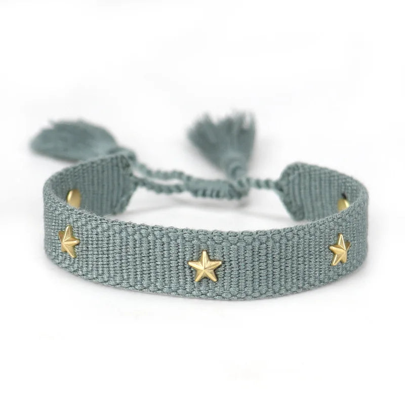 Woven Friendship Bracelet For Women With Saying C'EST LA VIE Summer Stackable Jewelry