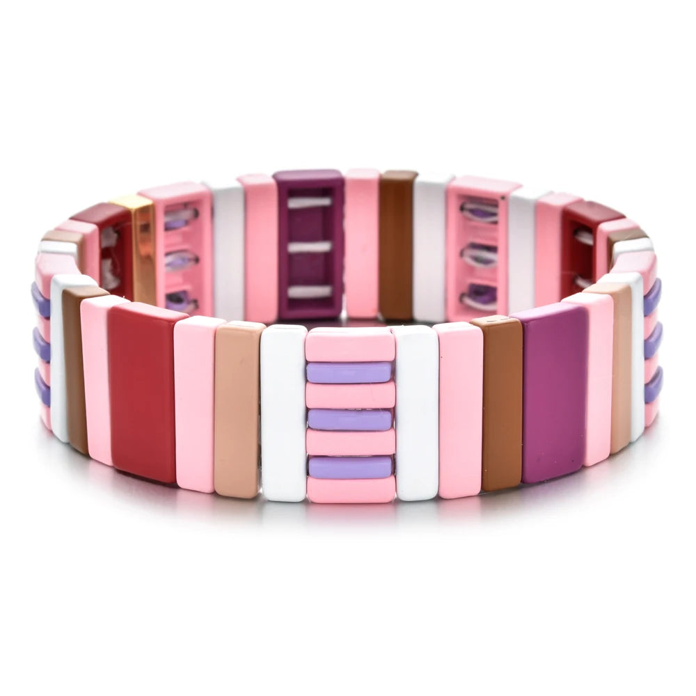 Boho Bracelet Friendship Bracelets For Women Rainbow Jewelry Boho Summer Pulseiras Mujer Tile Beads Bracelet