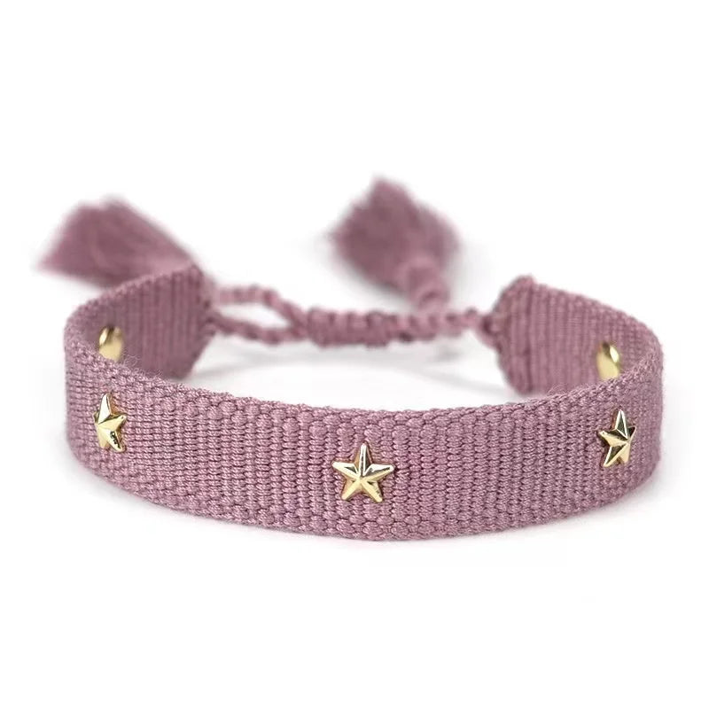 Woven Friendship Bracelet For Women With Saying C'EST LA VIE Summer Stackable Jewelry