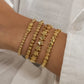 Boho Handmade Beaded Star Bracelet Combination Set Women's Retro Simple Gold Color Metal Bracelets Girly Charm Fashion Jewelry