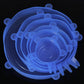 Silicon Stretch Lids Fresh  Keeping Cover Reusable Airtight Food Wrap Covers Stretchy Microwave Lid for Kitchen 6PCS