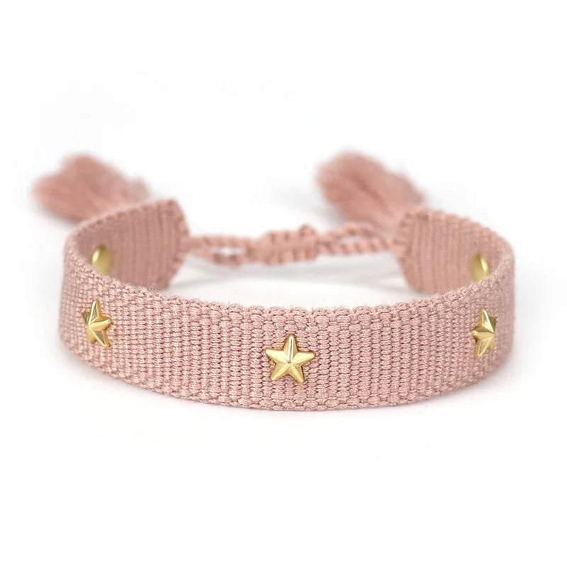 Woven Friendship Bracelet For Women With Saying C'EST LA VIE Summer Stackable Jewelry