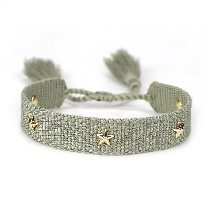 Woven Friendship Bracelet For Women With Saying C'EST LA VIE Summer Stackable Jewelry