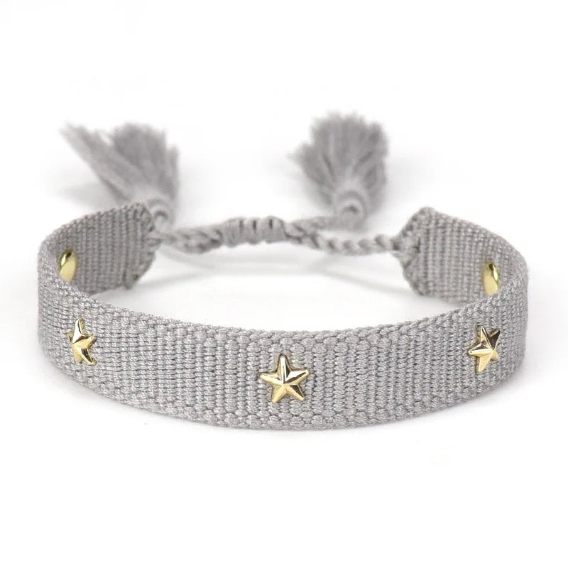 Woven Friendship Bracelet For Women With Saying C'EST LA VIE Summer Stackable Jewelry