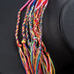 10 Pcs /Set New Rainbow Color Mix Braid Friendship Bracelets for Women Jewelry Gift DIY Handmade Rope Bangles Random Color