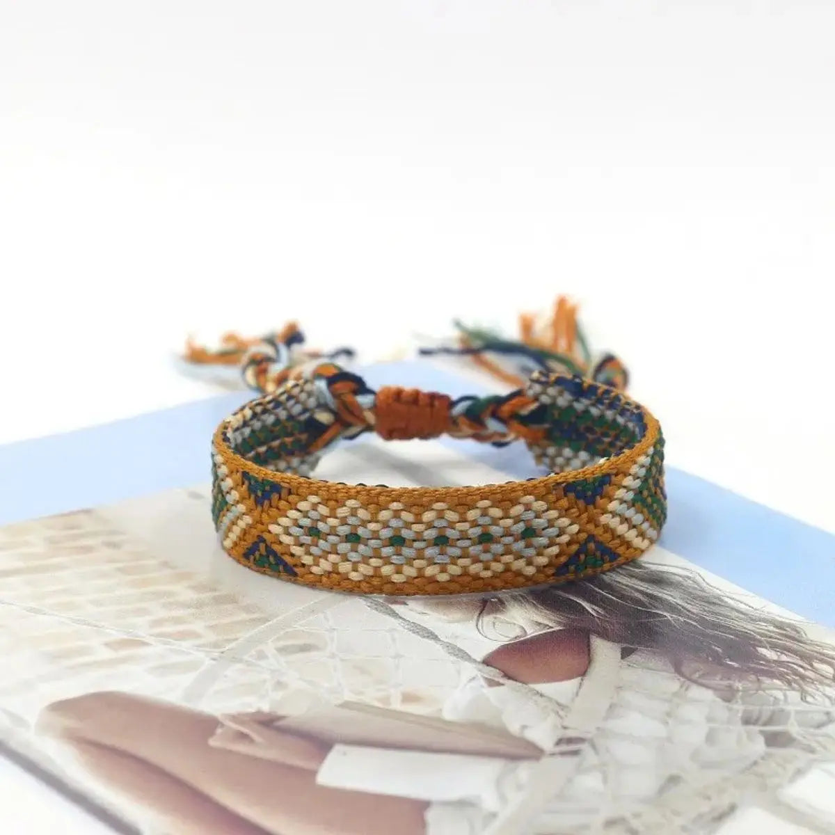 12Pcs Bohemia Nepal Woven Friendship Bracelets Adjustable String Friendship Bracelets with a Sliding Knot Closure for Women Girl