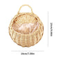 Hand Made Wicker Rattan Flower Planter Wall Hanging Wicker Rattam Basket Garden Vine Pot Plants Holder Garden Pots Wall Planter