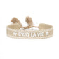 Woven Friendship Bracelet For Women With Saying C'EST LA VIE Summer Stackable Jewelry