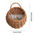 Hand Made Wicker Rattan Flower Planter Wall Hanging Wicker Rattam Basket Garden Vine Pot Plants Holder Garden Pots Wall Planter