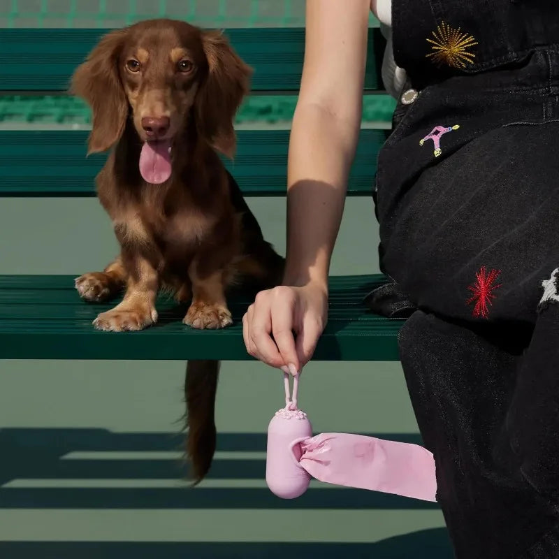 Pet Waste Bag Dispenser Set Dog Poop Bag Dispenser Bags Pet Garbage Outdoor Carrier Dispenser Clean Holder For Dogs Cats