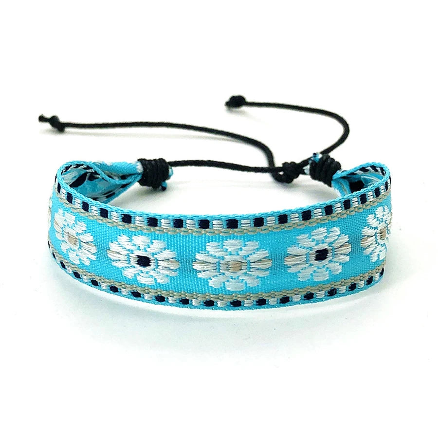 Boho Woven Friendship Love Wrap Bracelets Rope Handmade Thread Braided Ethnic Embroidery Wristbands Women Men Jewelry Adjustable