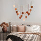 Boho Home Decoration, Macrame Tapestry Macrame Leaf Feather Wall Hanging Decor for Living Room Bedroom, Boho Wall Art Home Decor