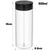 12/1Pcs Clear Plastic Spice Jars with Black Lids Reusable Screw-Top Containers  for Kitchen Herbs Powders Peppers Grilling Jars