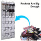1X 24 Grid Wall-Mounted Sundries Shoe Organiser Fabric Closet Bag Storage Rack Mesh Pocket Clear Hanging Over The Door Cloth Box