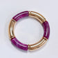 Boho Acrylic Beads Bracelet for Women Multi Color Friendship Elastic Girls Bohemia Stretchy Resin Charm Couple Bangles Jewelry