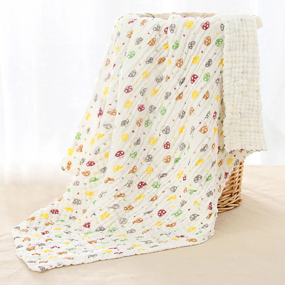 Premium Quality 6-Layer comfortable Cotton Muslin Baby Solid color Swaddle Blanket Hypoallergenic Soft and Breathable Blanket