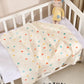 Baby Swaddle Blanket Double Layer Muslin Cartoon Print Soft Newborn Cotton Swaddling Wrap Baby Stroller Cover Bedding 80*80cm