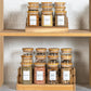 12Pcs Glass Spice Jars with Bamboo Airtight Lids 6.5oz Small Food Storage Containers for Kitchen, Seasoning, Coffee, Herb