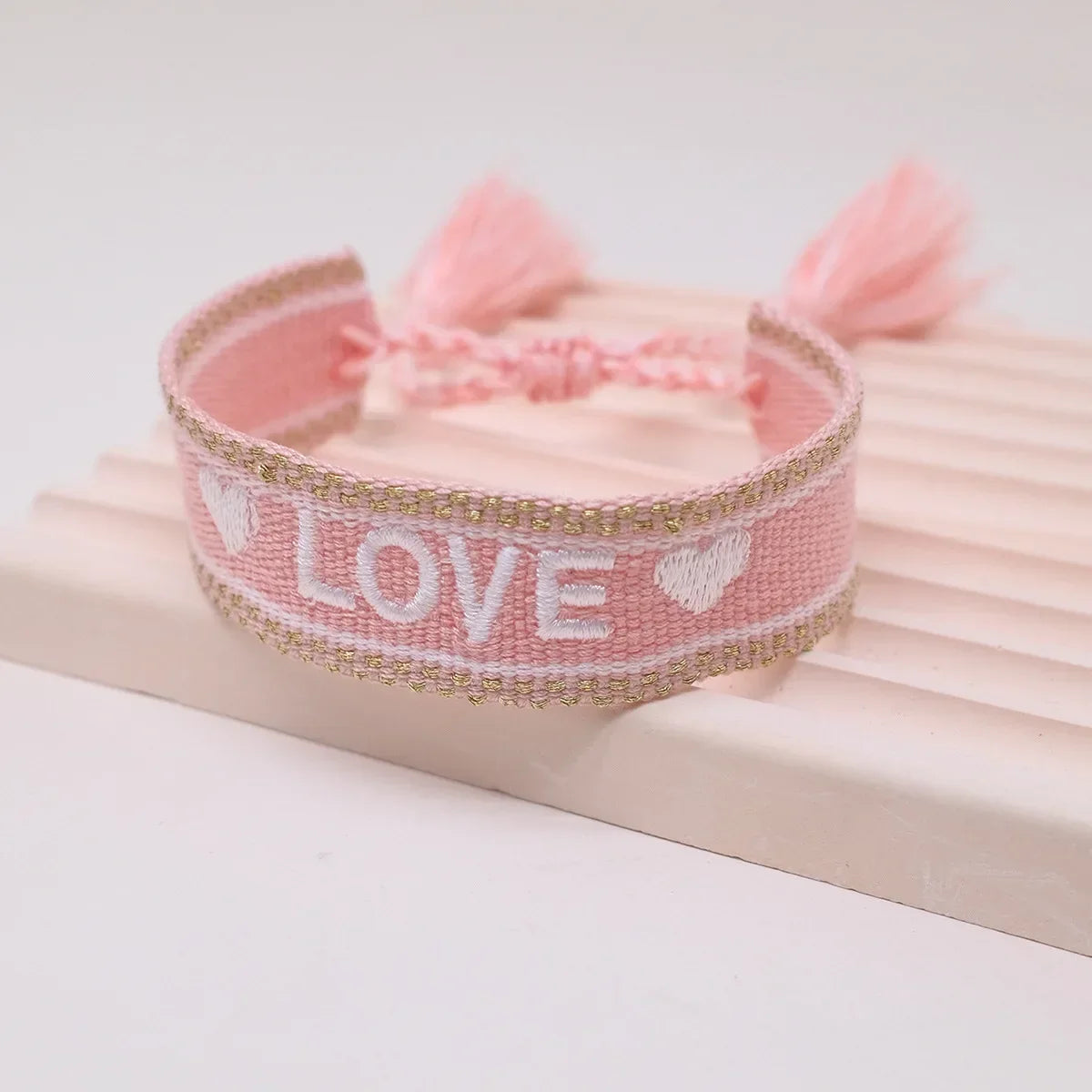 2023 New Adjustable Woven Friendship Couple Bracelet For Women Bohemia Braided Embroidery Letters Tassel Bangles Fashion Jewelry
