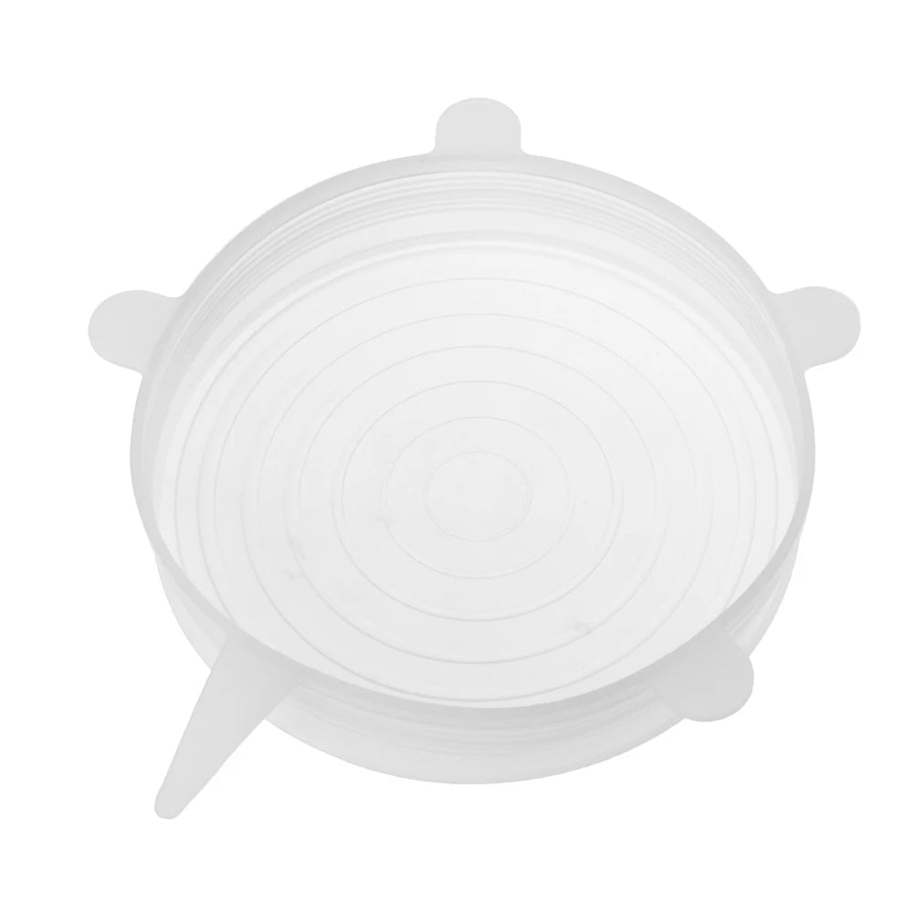 1-10Pcs Silicone Cover Stretch Lids Reusable Food Wrap Covers Keeping Fresh Seal Bowl Stretch Wrap Cover Kitchen Cookware