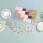 DIY Friendship Bracelet Set - Bohemian Style Clay Beads, Pink Blue Brown Combination, Used for Jewelry Making