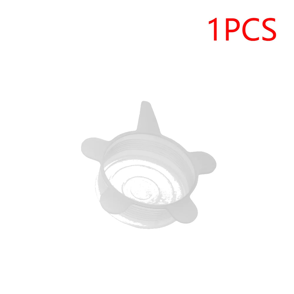 1/5pcs Silicone Preservation Cover Reusable Airtight Food  Universal Dish Stretch Round Lids Food Grade Storage Covers For Kitch