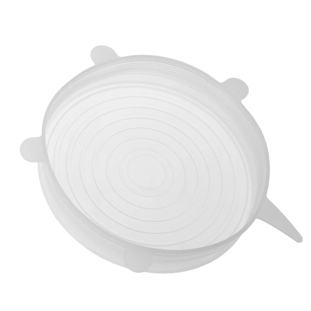 1-10Pcs Silicone Cover Stretch Lids Reusable Food Wrap Covers Keeping Fresh Seal Bowl Stretch Wrap Cover Kitchen Cookware