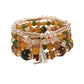 4Pcs/Set Boho Colorful Beads Bracelet Set For Women Fashion Tassel Charm Glass Beaded Chain Wristband Female Jewelry Gift