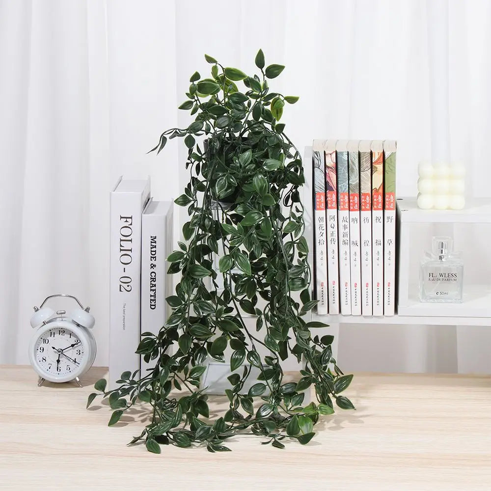 Artificial Hanging Plants with Pot Fake Plants Hanging Vines Shelf Plants Decor Potted Plants for Home Indoor Outdoor Decoration