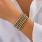 Boho Handmade Beaded Star Bracelet Combination Set Women's Retro Simple Gold Color Metal Bracelets Girly Charm Fashion Jewelry