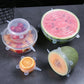 6PCS Adaptable Lid Silicone Cover Food Caps Elastic Stratchy Fresh Microwave Lids Stretch Silicone Cover for Kitchen Accessories