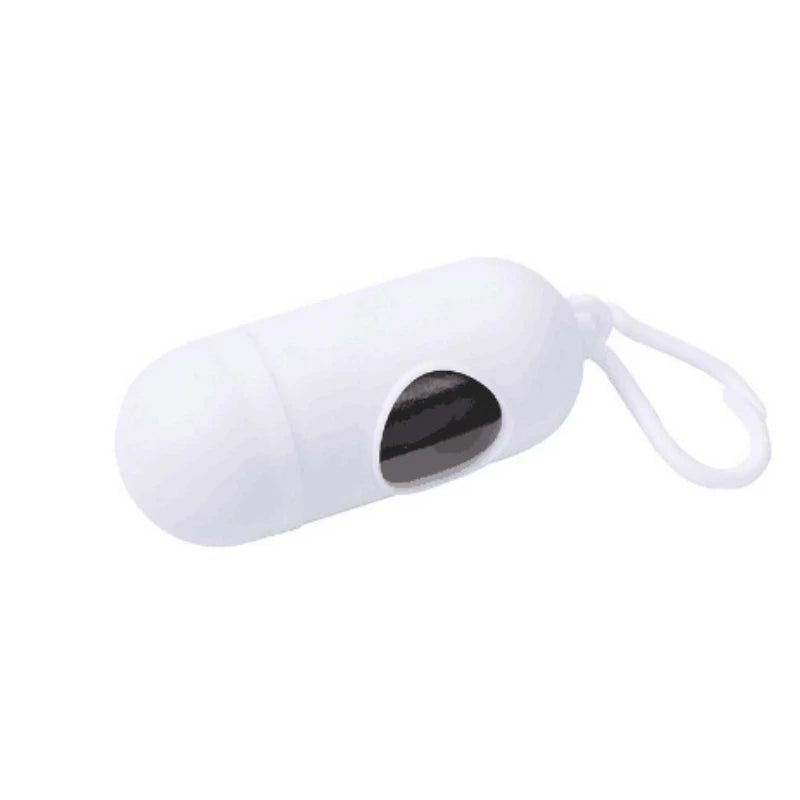 Dog Poop Bag Holder Portable Pet Waste Bag Dispenser Capsule Shape Dog Garbage Holder Dispensers Cleaning Supplies